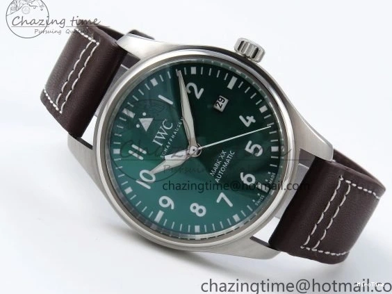 MIROTIME 0511 ZipUp Pilot Mark XX BLSF 1:1 Best Edition Green Dial on Brown Leather Strap MIYOTA 7019